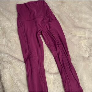 Women's High-Waisted Purple Pants
